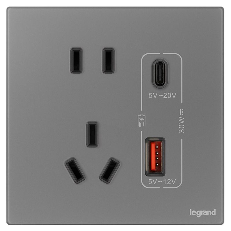 F7维翼 F7维翼 维翼烟云砂F7/五孔+Type A+C USB插座 86型 F7/426/10US/UC-Y1 86型 F7/426/10US/UC-Y1