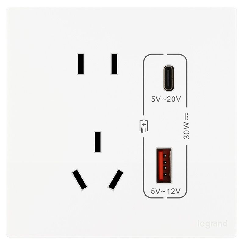 F7维翼 F7维翼 维翼陶瓷白/五孔+Type A+C USB插座 86型 F7/426/10US/UC 86型 F7/426/10US/UC