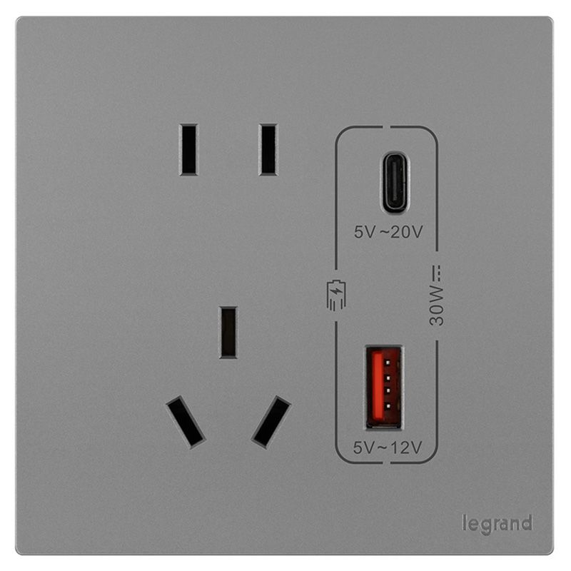 F7维翼 F7维翼 维翼深砂银/五孔+Type A+C USB插座 86型 F7/426/10US/UC-C3 86型 F7/426/10US/UC-C3