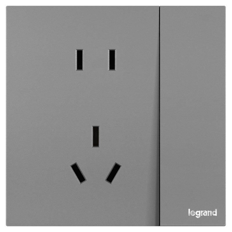 K7E 浅央 K7E 浅央 浅央深砂银/一开双控五孔插座 86型 K7E/25/10USL-C3 86型 K7E/25/10USL-C3