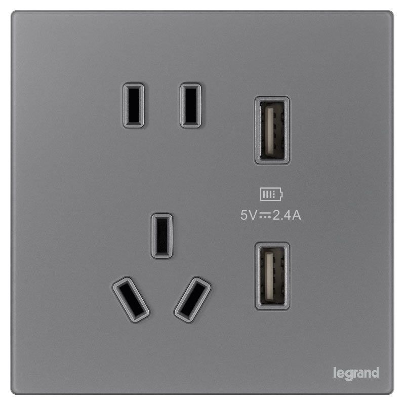 K7E 浅央 K7E 浅央 浅央烟云玉/五孔带USB插座 86型 K7E/426/10US/U2-G3 86型 K7E/426/10US/U2-G3