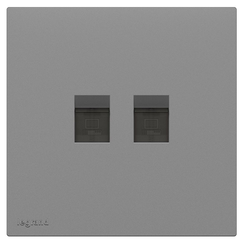 F5E畅境 F5E畅境 畅境深砂银/二位电脑插  F5E/C01/2-C3 F5E/C01/2-C3