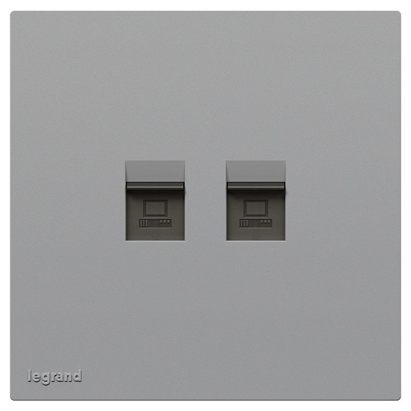 F5E畅境 F5E畅境 畅境艺术灰/二位电脑插  F5E/C01/2-C5 F5E/C01/2-C5