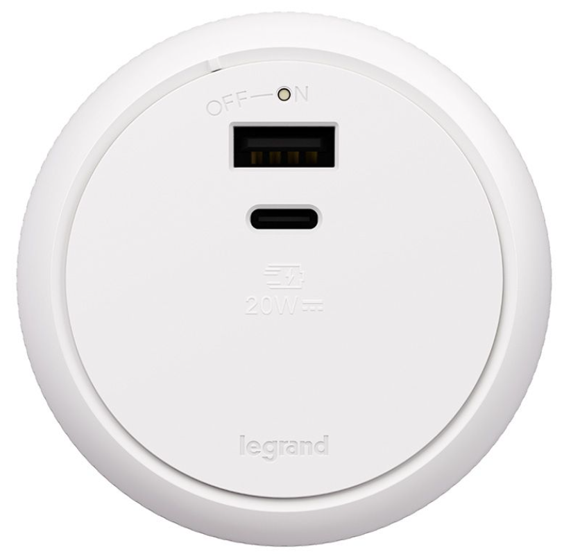 轨道插（圆形） 轨道插（圆形） LT6指示点  USB A+C适配器（白色）LT6USBACR  LT6USBACRC4 LT6USBACRC4