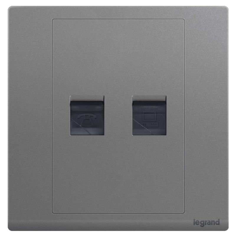 朗淳 朗淳 朗淳深砂银/电话六类电脑插座  ERQT01/C601-C3 ERQT01/C601-C3