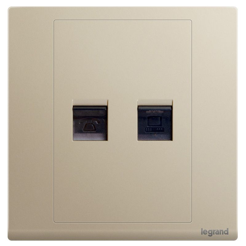 朗淳 朗淳 朗淳米兰金/电话六类电脑插座 86型 ERQT01/C601-C2 86型 ERQT01/C601-C2