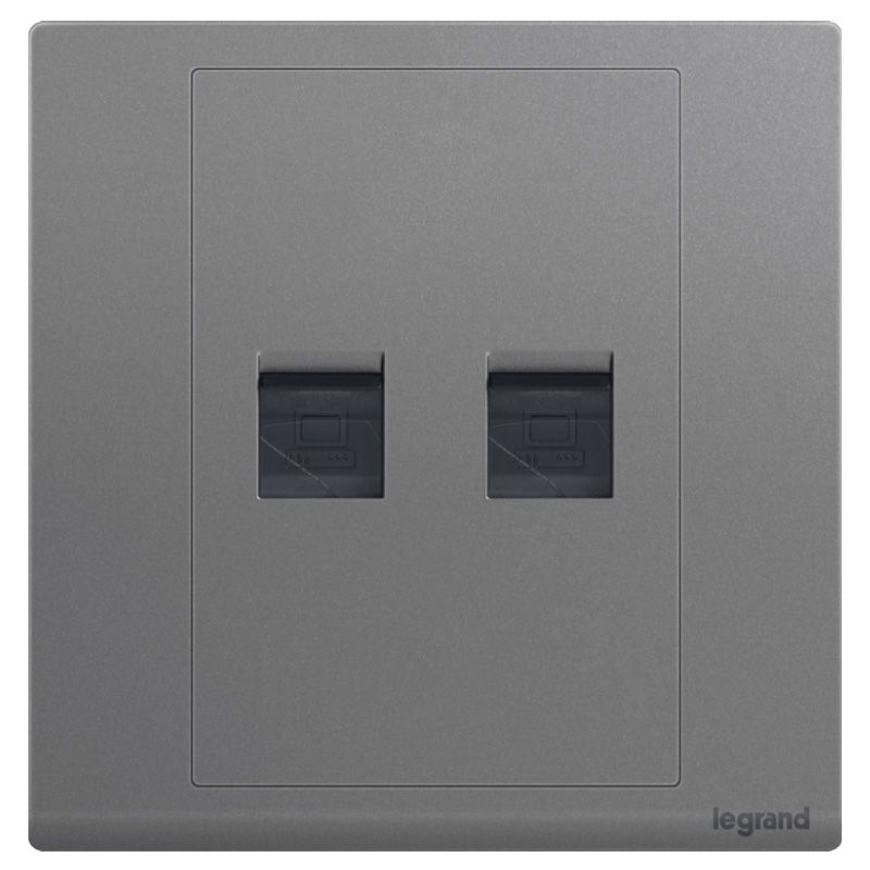 朗淳 朗淳 朗淳深砂银/二位六类电脑插座  ERQC601/2-C3 ERQC601/2-C3