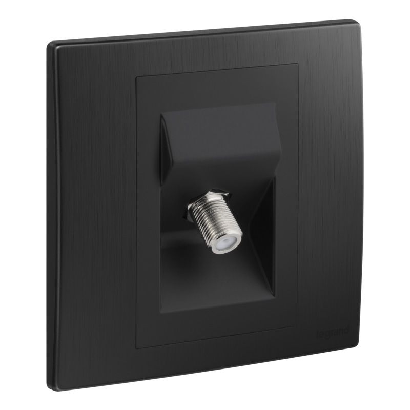 F8未莱 F8未莱 未莱幻影黑/宽频F接头电视插 86*88 F8/31VTV75F-J2 86*88 F8/31VTV75F-J2