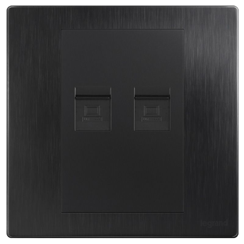 F8未莱 F8未莱 未莱幻影黑/二位电脑插（六类） 86*88 F8/C601/2-J2 86*88 F8/C601/2-J2