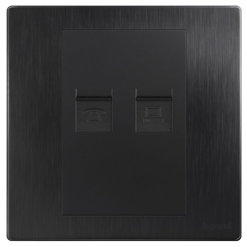 F8未莱 F8未莱 未莱幻影黑/电话电脑插 86*88 F8/T01/C01-J2 86*88 F8/T01/C01-J2