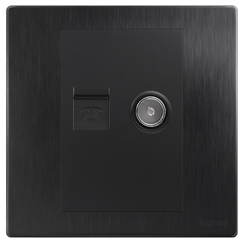 F8未莱 F8未莱 未莱幻影黑/电话电视插 86*88 F8/T01/TV-J2 86*88 F8/T01/TV-J2