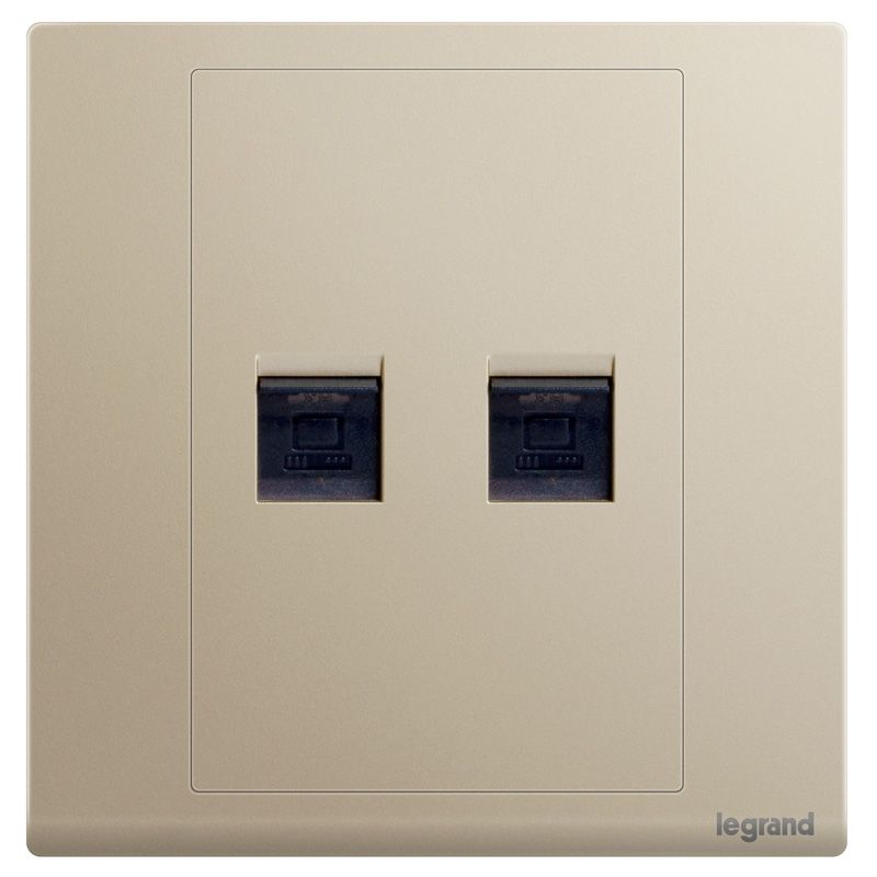 朗淳 朗淳 朗淳米兰金/二位六类电脑插座 86型 ERQC601/2-C2 86型 ERQC601/2-C2