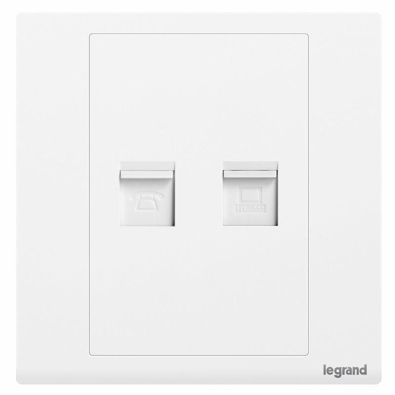 朗淳 朗淳 朗淳玉兰白/电话电脑插座 86型 ERQT01/C01 86型 ERQT01/C01