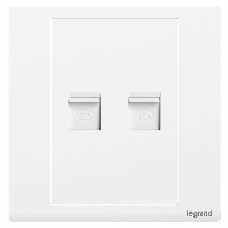 朗淳 朗淳 朗淳玉兰白/二位电话插座 86型 ERQT01/2 86型 ERQT01/2