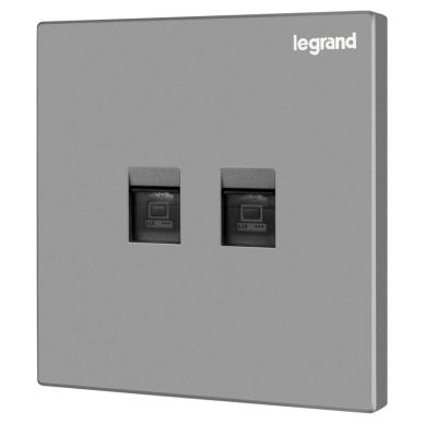 K8逸景 K8逸景 K8深砂银/二位六类电脑插 86型 K8/C601/2-C3 86型 K8/C601/2-C3