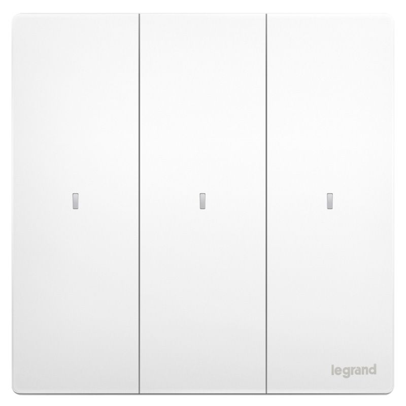 F8未莱 F8未莱 未莱陶瓷白/三开双控带LED 86型 F8/33/2/3AN 86型 F8/33/2/3AN