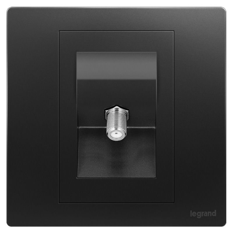 F8未莱 F8未莱 未莱子夜黑/宽频F接头电视插 86型 F8/31VTV75F-C 86型 F8/31VTV75F-C