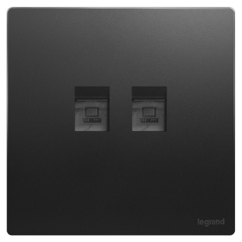 F8未莱 F8未莱 未莱子夜黑/二位电脑插（六类） 86型 F8/C601/2-C 86型 F8/C601/2-C