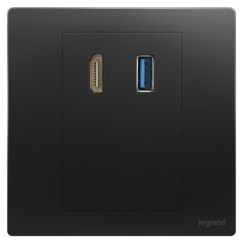 F8未莱 F8未莱 未莱子夜黑/USB+HDMI插座 86型 F8/USB/HDMI-C 86型 F8/USB/HDMI-C