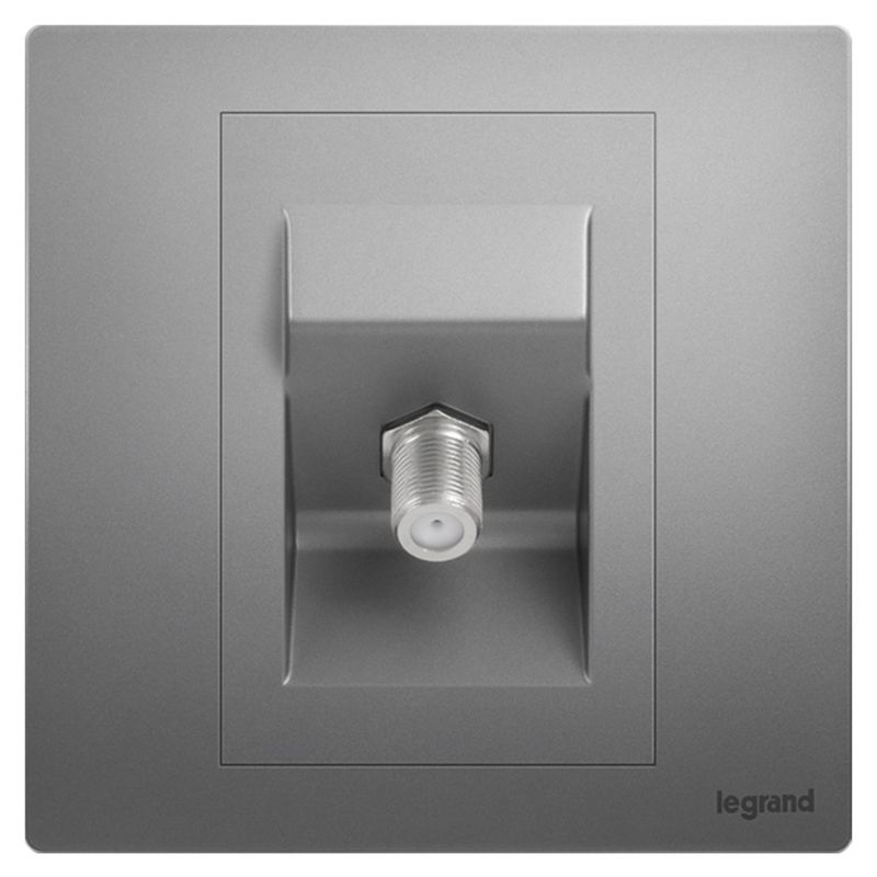 F8未莱 F8未莱 未莱深砂银/宽频F接头电视插座 86型 F8/31VTV75F-C3 86型 F8/31VTV75F-C3