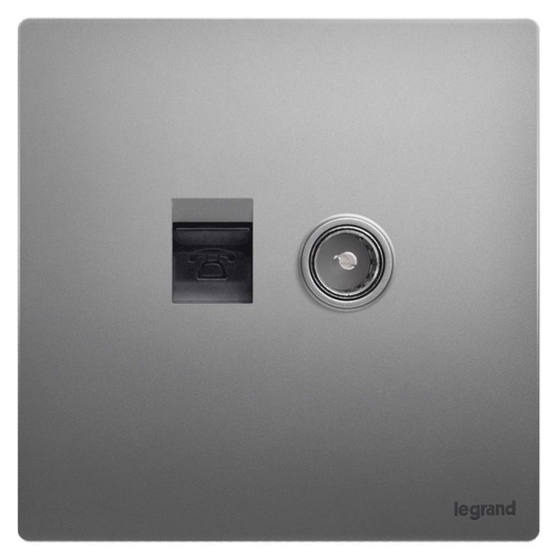 F8未莱 F8未莱 未莱深砂银/电话电视插 86型 F8/T01/TV-C3 86型 F8/T01/TV-C3