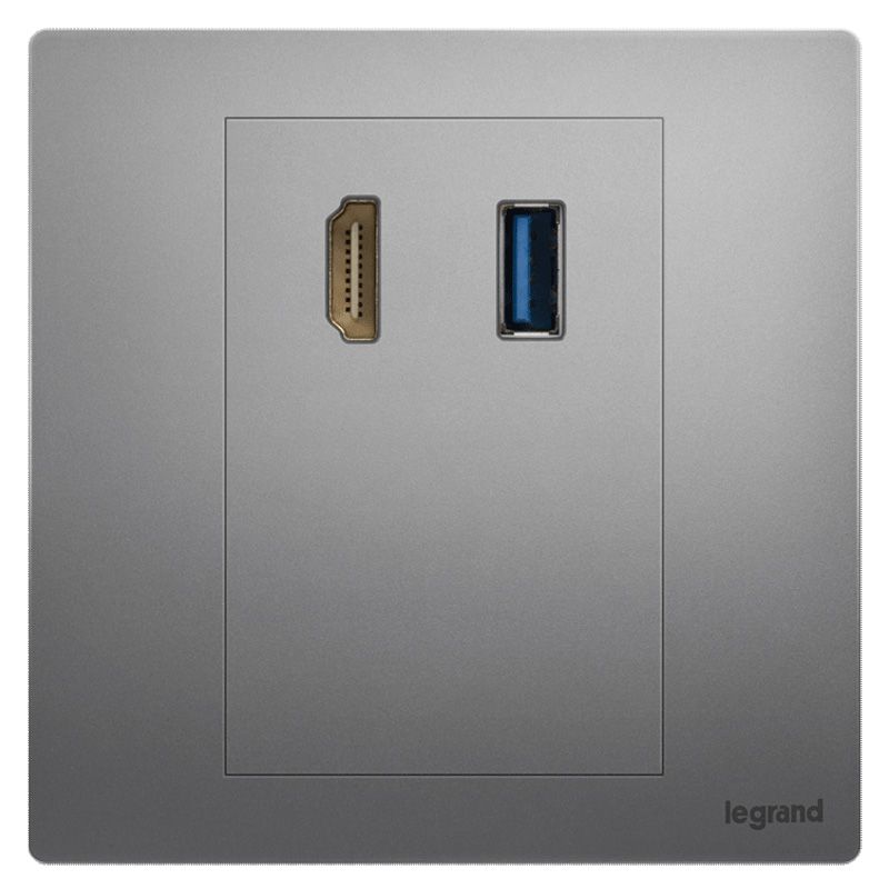 F8未莱 F8未莱 未莱深砂银/USB+HDMI插座 86型 F8/USB/HDMI-C3 86型 F8/USB/HDMI-C3