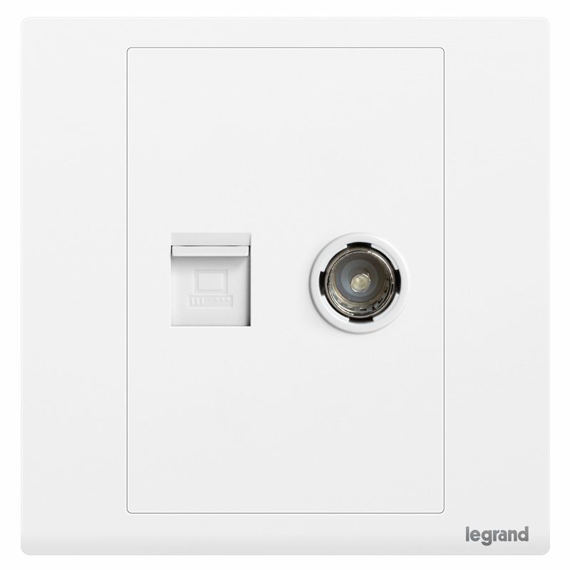 朗淳 朗淳 朗淳玉兰白/六类电脑电视插座 86型 ERQC601/TV 86型 ERQC601/TV