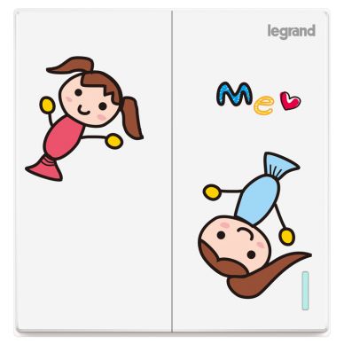 个性面板 个性面板 K8女孩B/二开双控带荧光 86型 K8/32/2/3CE-S8 86型 K8/32/2/3CE-S8