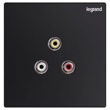 K8逸景 K8逸景 K8黑色/3RCA插座 86型 K8/3RCA-C 86型 K8/3RCA-C