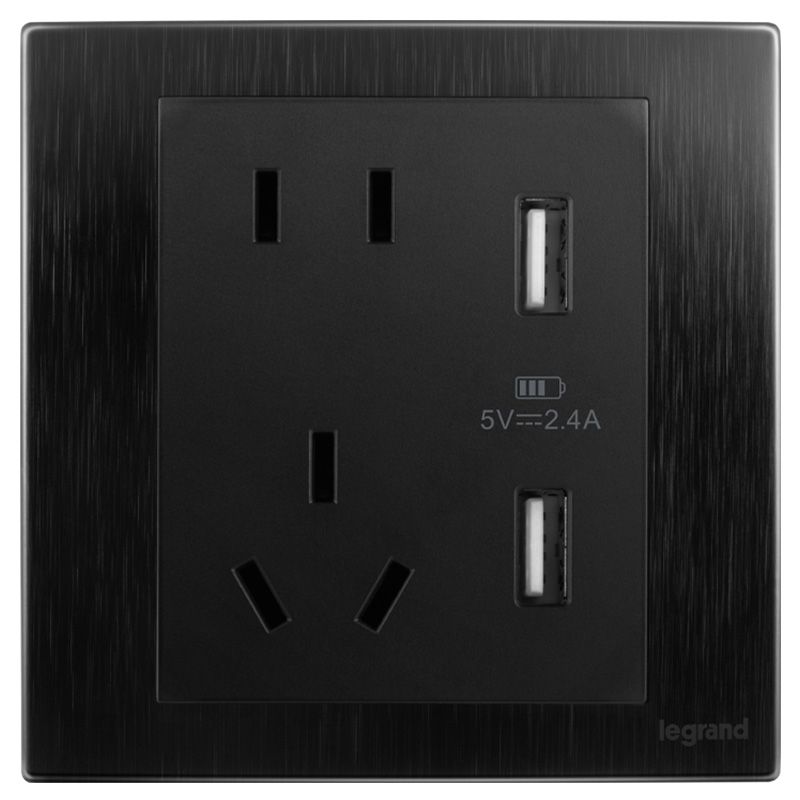 F8未莱 F8未莱 未莱幻影黑/五孔双USB-新国标 86*88 F8/426/US/US-J2 86*88 F8/426/US/US-J2