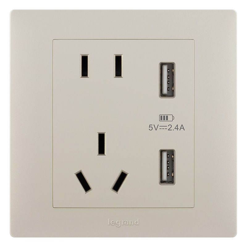 博蕴彩色 博蕴彩色 博蕴粉铂金/五孔双USB插座 86型 ES426/10US/U2-C2 86型 ES426/10US/U2-C2