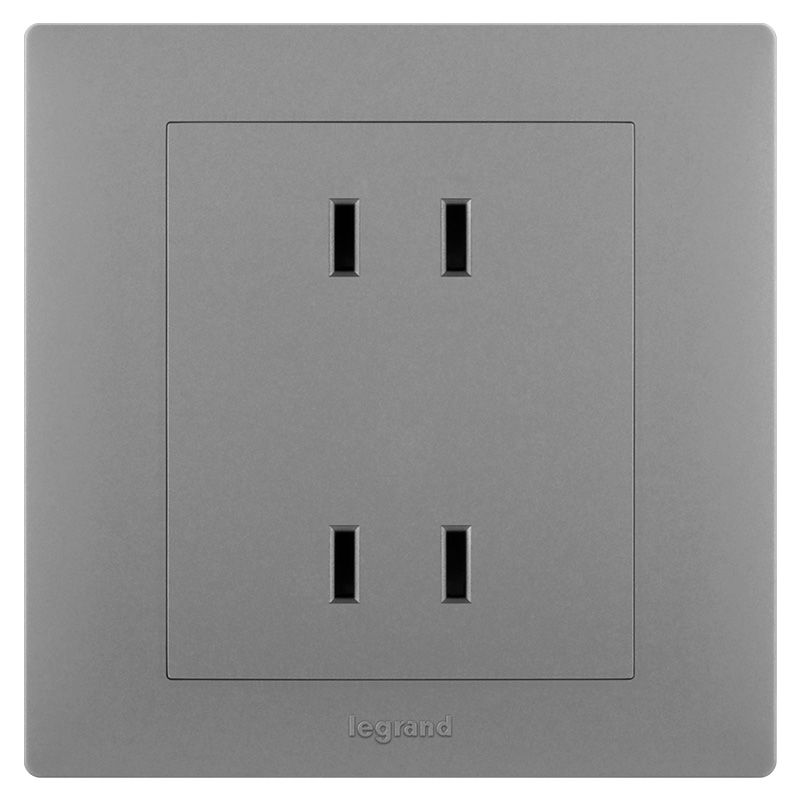 博蕴彩色 博蕴彩色 博蕴深砂银/四孔插座 86型 ES426U2-C3 86型 ES426U2-C3