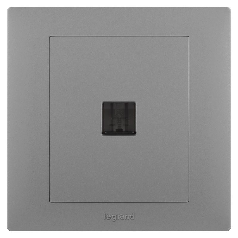 博蕴彩色 博蕴彩色 博蕴深砂银/一位电脑插（六类） 86型 ESC601-C3 86型 ESC601-C3