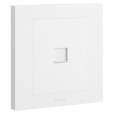 轻艺白色 轻艺白色 轻艺玉兰白/一位电脑插（超五类） 86型 ERSC01 86型 ERSC01