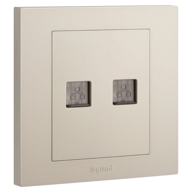 轻艺彩色 轻艺彩色 轻艺粉铂金/二位电脑插（超五类） 86型 ERSC01/2-C2 86型 ERSC01/2-C2