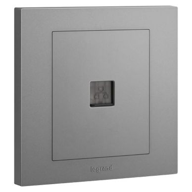 轻艺彩色 轻艺彩色 轻艺深砂银/一位电脑插（六类） 86型 ERSC601-C3 86型 ERSC601-C3